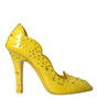 Dolce & Gabbana Yellow Crystal CINDERELLA Heels Pumps Shoes