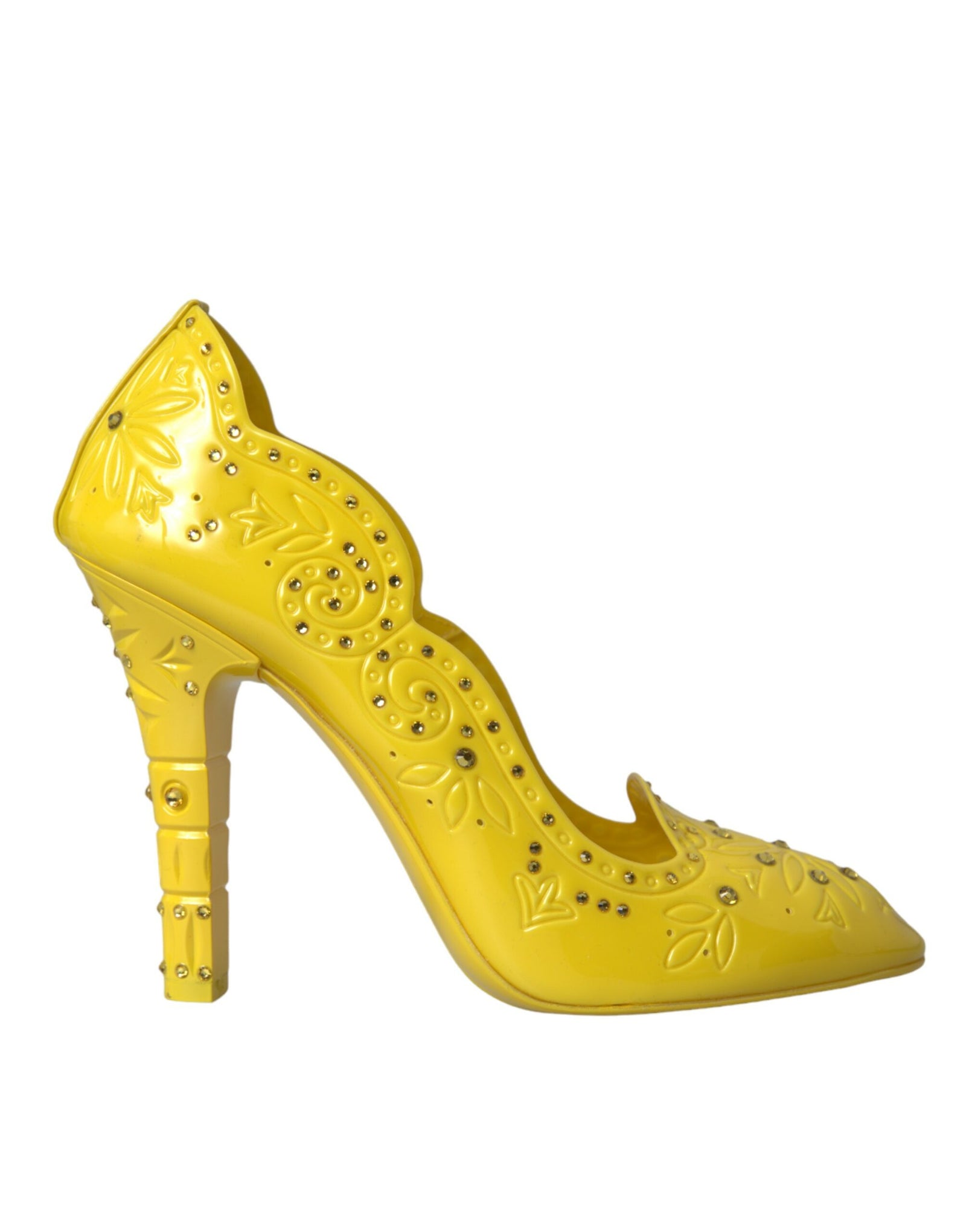 Escarpins à talons Dolce & Gabbana CINDERELLA en cristal jaune