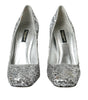 Escarpins à talons ornés de sequins argentés Dolce & Gabbana