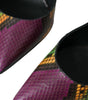 Dolce & Gabbana Multicolor Exotic Leather Heels Pumps Shoes