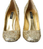 Dolce & Gabbana Gold Sequin Crystal Heels Pumps Shoes