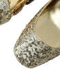 Dolce & Gabbana Gold Sequin Crystal Heels Pumps Shoes