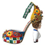 Dolce & Gabbana Multicolor Carretto Embellished Sandals Shoes