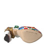 Dolce & Gabbana Multicolor Carretto Embellished Sandals Shoes