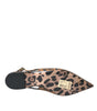 Dolce & Gabbana Brown Leopard Exotic Skin Slingback Shoes