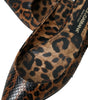 Dolce & Gabbana Brown Leopard Exotic Skin Slingback Shoes