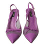 Chaussures à talons hauts en cuir violet Dolce &amp; Gabbana