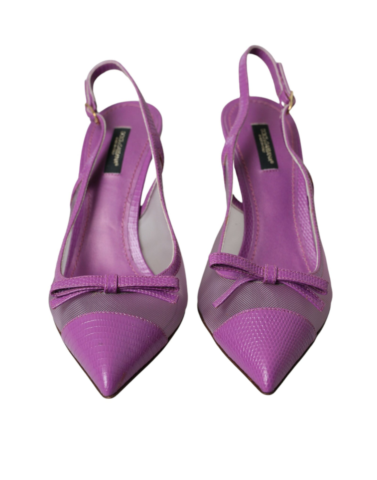 Chaussures à talons hauts en cuir violet Dolce &amp; Gabbana