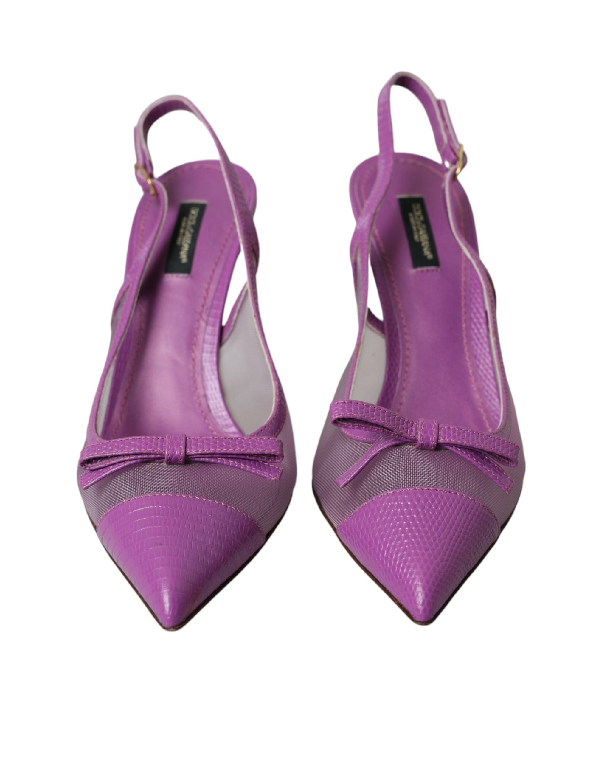 Chaussures à talons hauts en cuir violet Dolce &amp; Gabbana