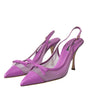 Chaussures à talons hauts en cuir violet Dolce &amp; Gabbana