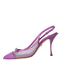 Chaussures à talons hauts en cuir violet Dolce &amp; Gabbana