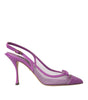Chaussures à talons hauts en cuir violet Dolce &amp; Gabbana