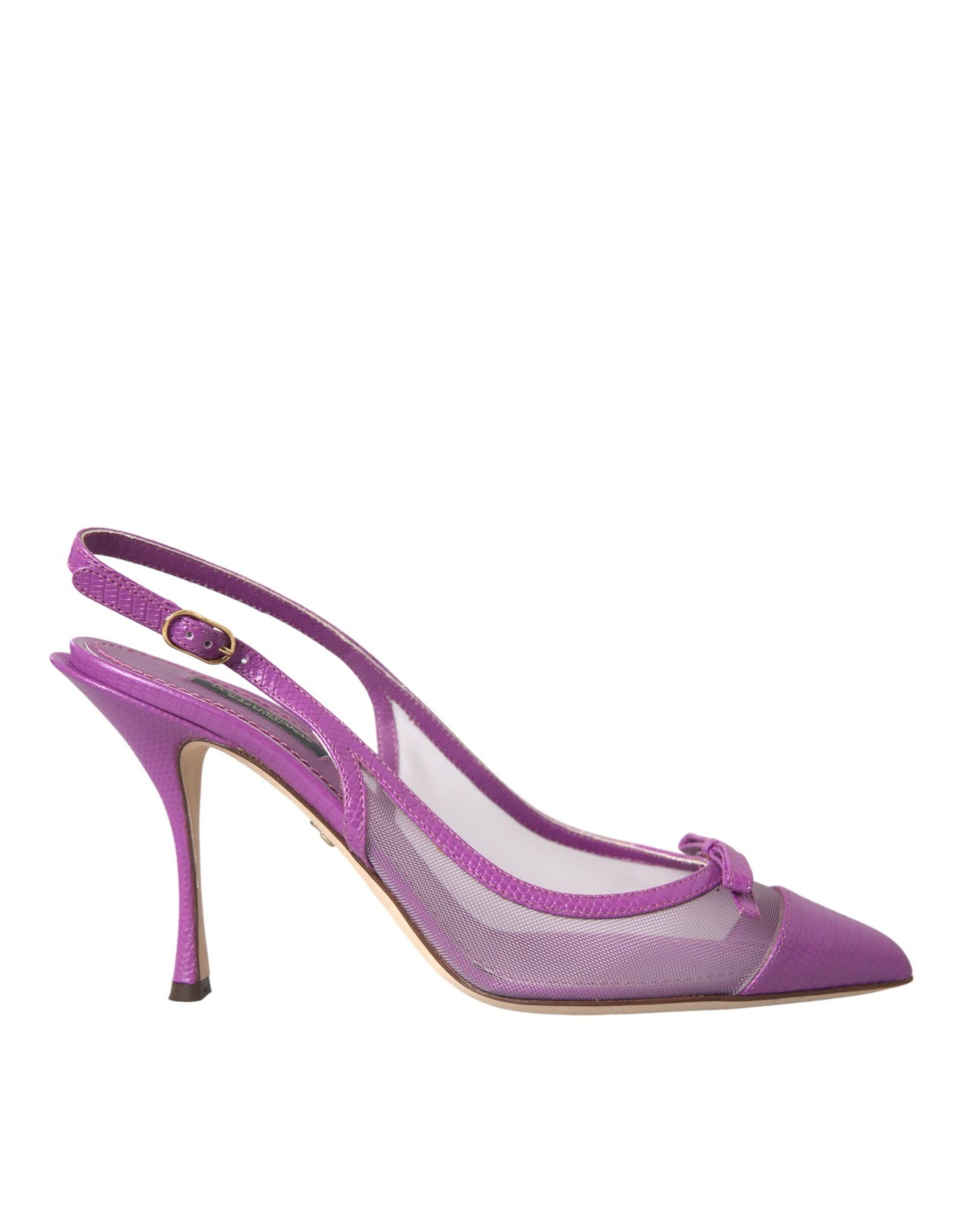 Chaussures à talons hauts en cuir violet Dolce &amp; Gabbana