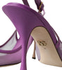 Chaussures à talons hauts en cuir violet Dolce &amp; Gabbana