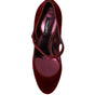 Dolce & Gabbana Red Velvet Gold Crystals Heels Mary Jane Shoes