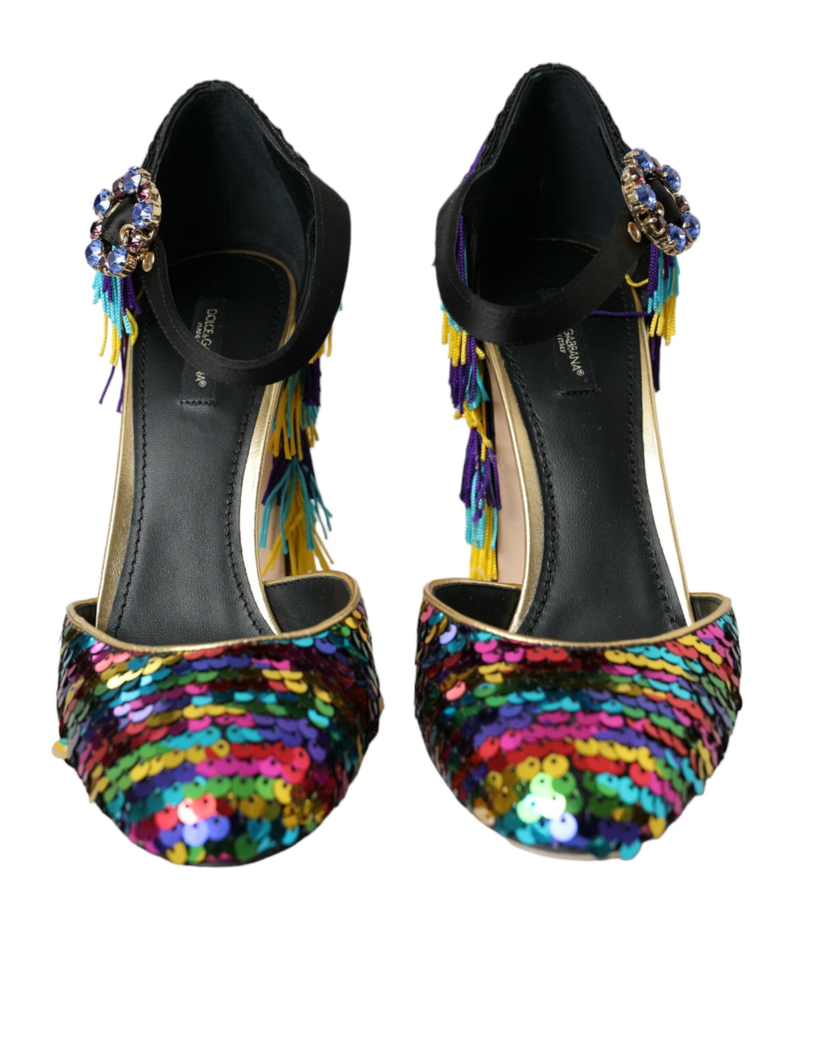 Chaussures Mary Jane Dolce & Gabbana à paillettes multicolores et cristaux