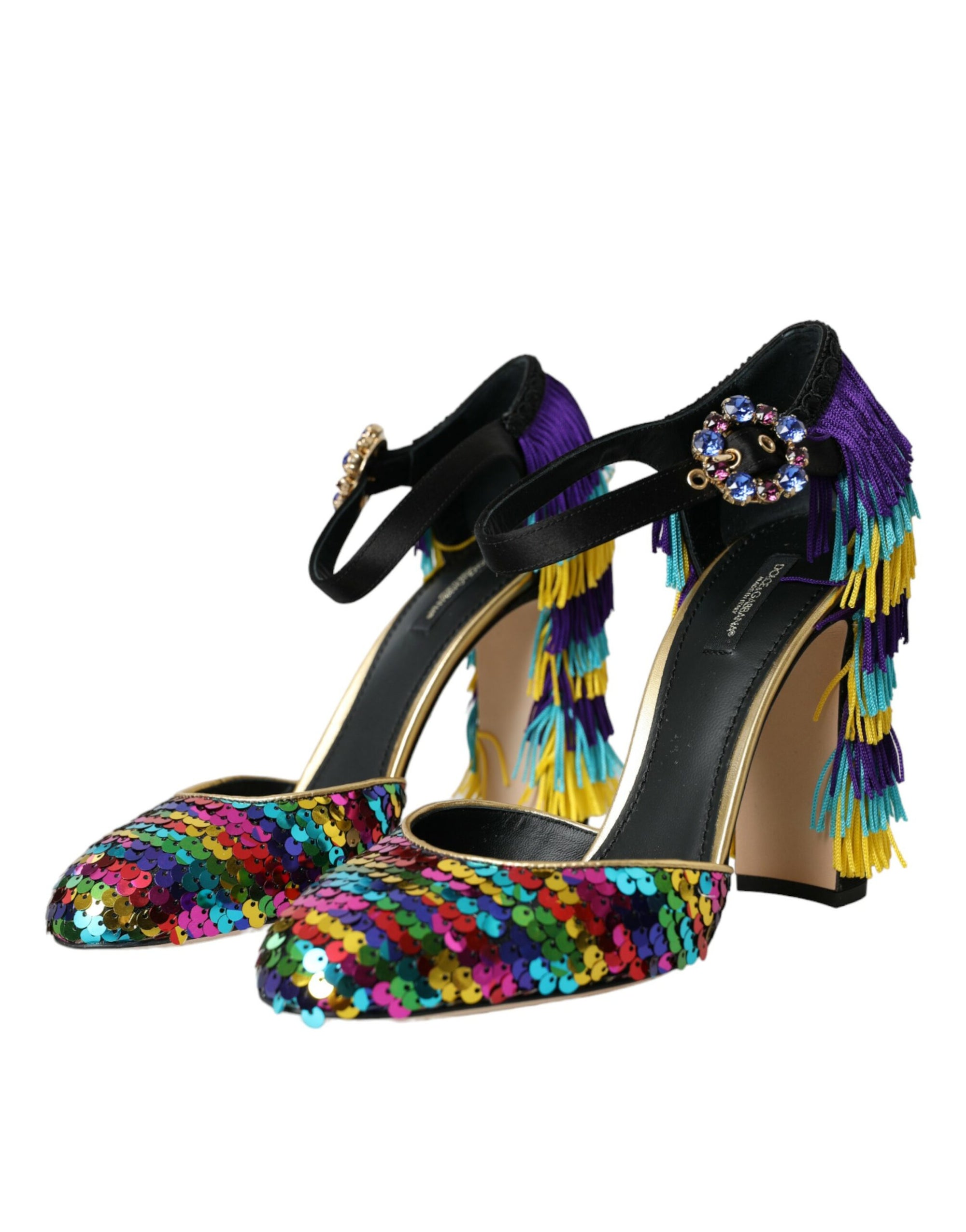 Chaussures Mary Jane Dolce & Gabbana à paillettes multicolores et cristaux