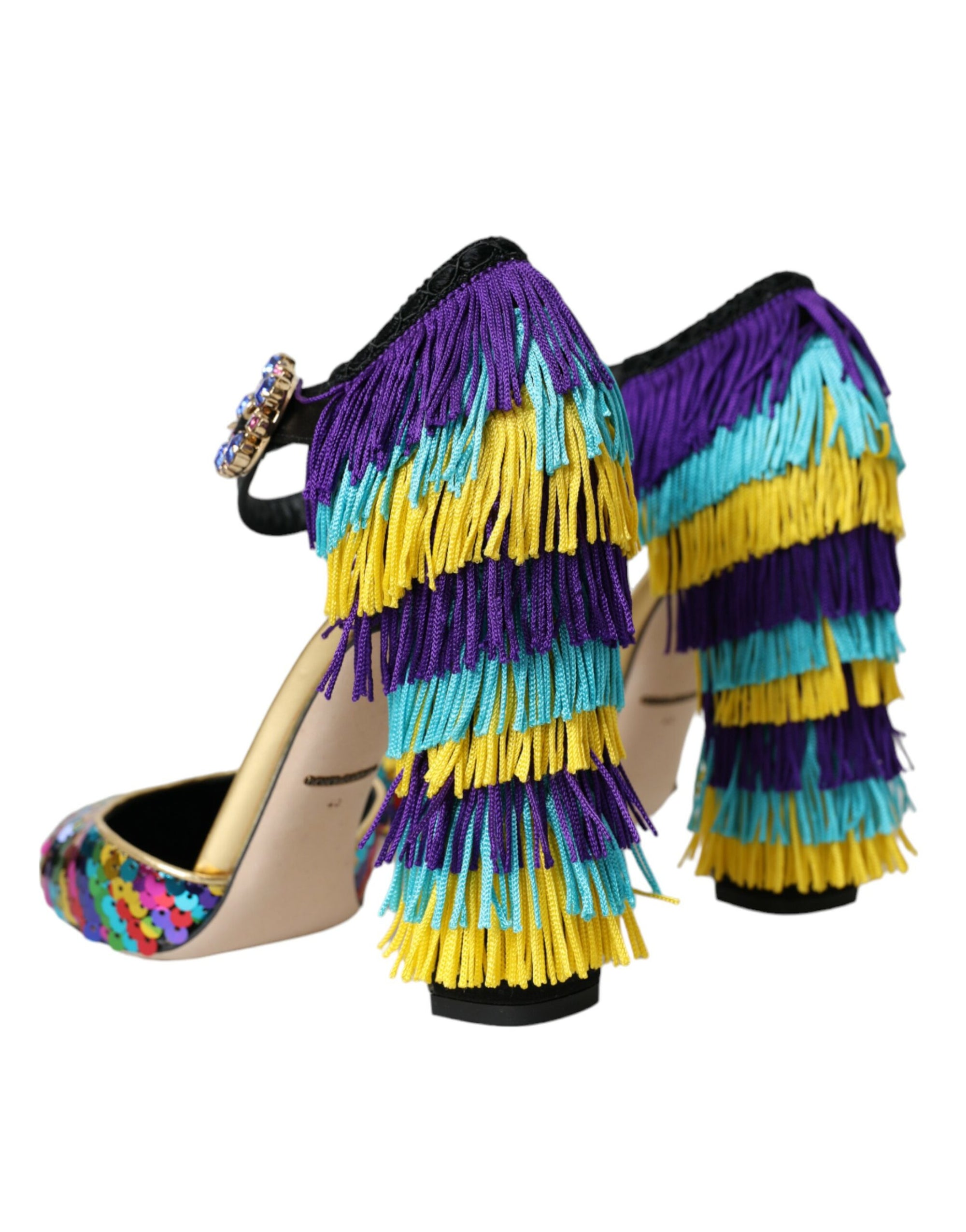 Chaussures Mary Jane Dolce & Gabbana à paillettes multicolores et cristaux