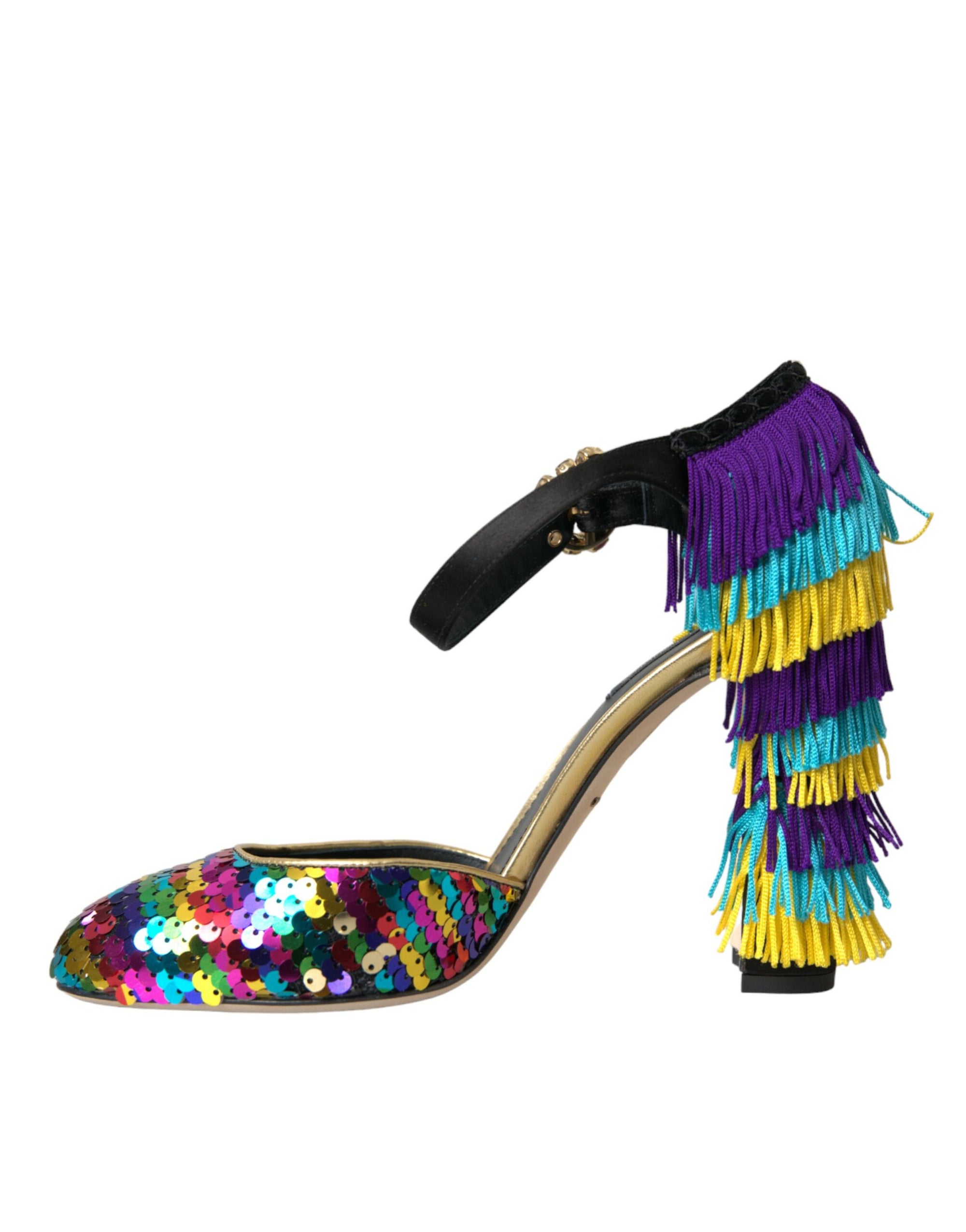 Chaussures Mary Jane Dolce & Gabbana à paillettes multicolores et cristaux