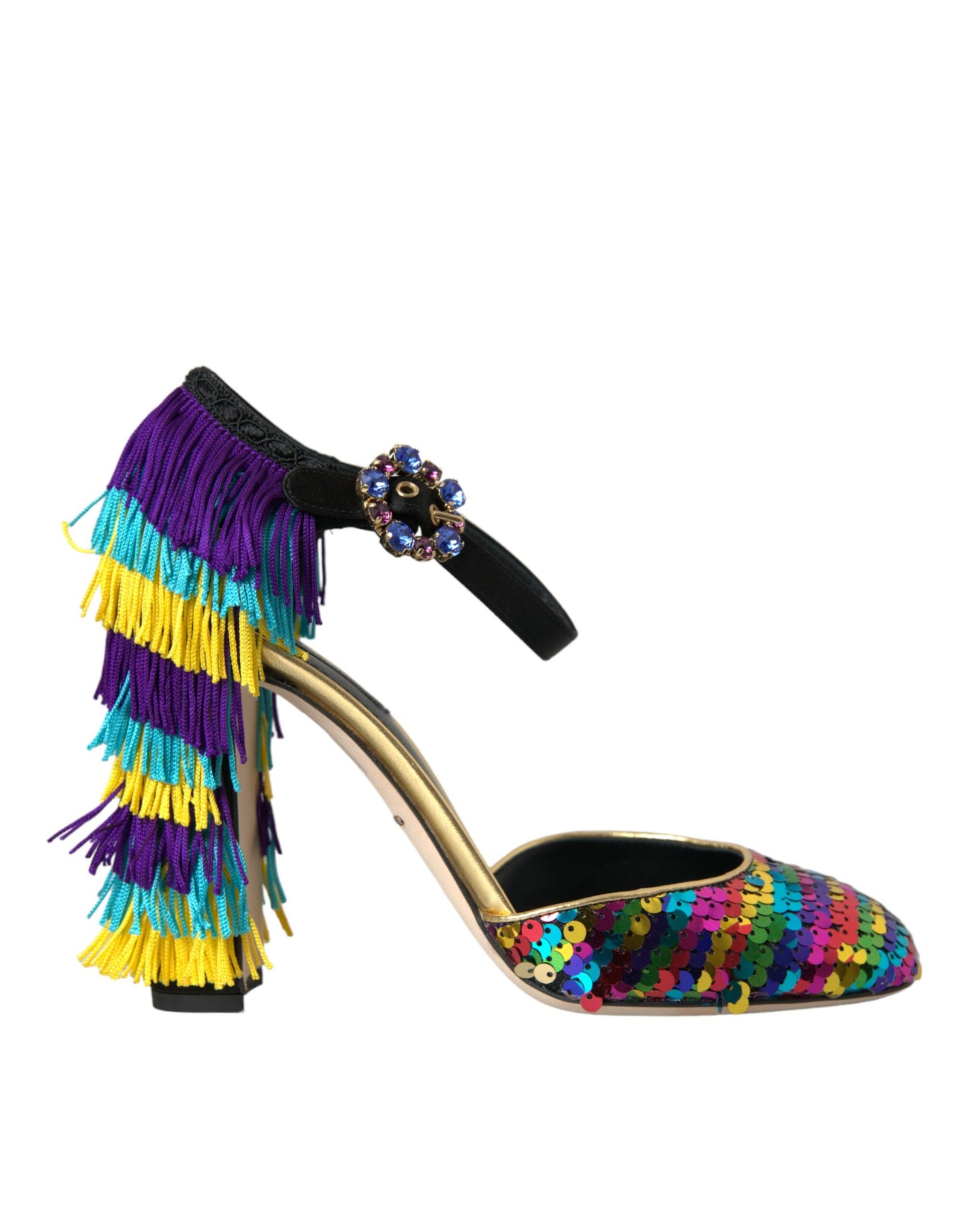 Chaussures Mary Jane Dolce & Gabbana à paillettes multicolores et cristaux