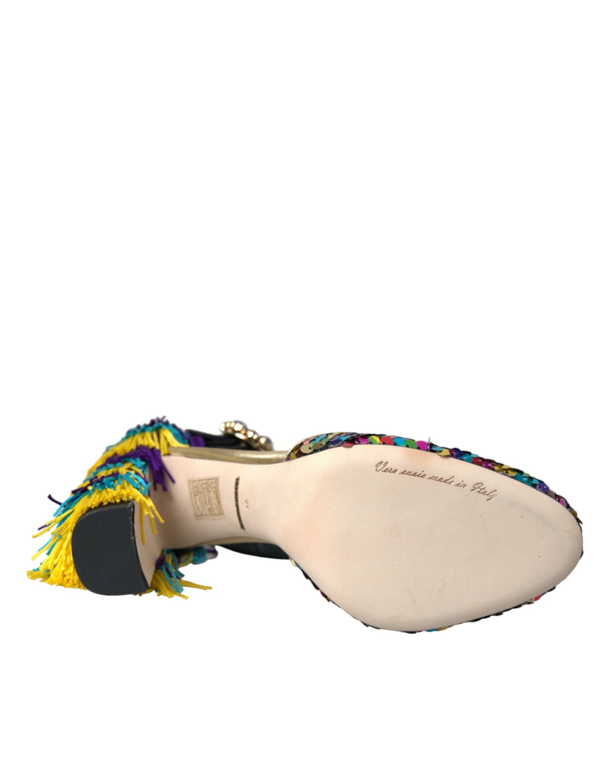 Chaussures Mary Jane Dolce & Gabbana à paillettes multicolores et cristaux