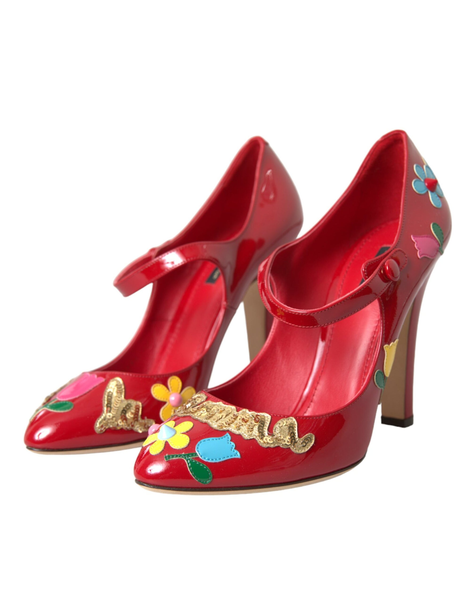 Escarpins Mary Jane en cuir rouge Dolce & Gabbana