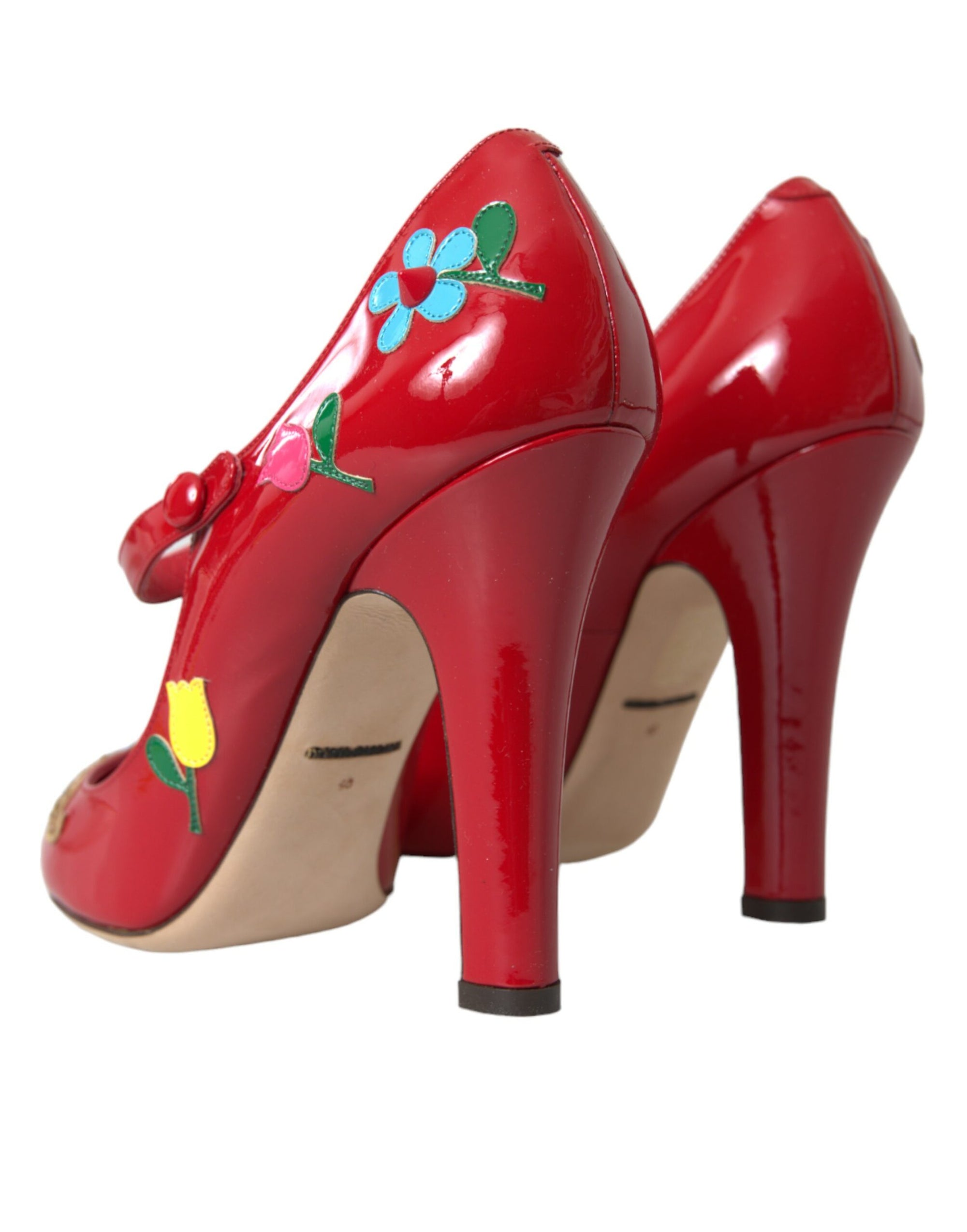 Escarpins Mary Jane en cuir rouge Dolce & Gabbana