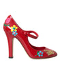 Escarpins Mary Jane en cuir rouge Dolce & Gabbana
