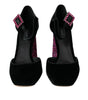 Chaussures Mary Jane Dolce & Gabbana en velours noir avec strass et cristaux