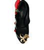Dolce & Gabbana Black Roses Crystal Brooch Mary Jane Shoes