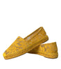 Dolce & Gabbana Yellow Taormina Lace Espadrille Loafers Flats Shoes