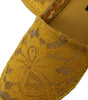 Dolce & Gabbana Yellow Taormina Lace Espadrille Loafers Flats Shoes