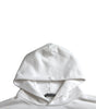 Balenciaga White Cotton Logo Hooded Pullover Sweatshirt Sweater