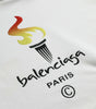 Balenciaga White Cotton Logo Hooded Pullover Sweatshirt Sweater