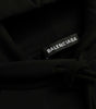 Balenciaga Black Cotton Logo Hooded Pullover Sweatshirt Sweater