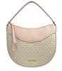 Michael Kors Large Dover Half Moon Crossbody Bag Purse Powder Blush Multi