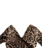 Dolce & Gabbana Brown Leopard Print Bodycon V-neck Midi Dress
