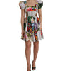 Dolce & Gabbana Multicolor Patchwork Cotton Aline Mini Dress