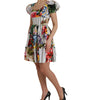 Dolce & Gabbana Multicolor Patchwork Cotton Aline Mini Dress