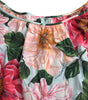 Dolce & Gabbana Multicolor Floral CottonAline Pleated Dress