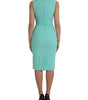 Dolce & Gabbana Green Viscose Sleeveless Bodycon Midi Dress
