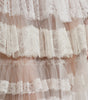 Dolce & Gabbana White Nylon Sheer Tiered Lace Maxi Dress