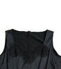 Dolce & Gabbana Black Polyester Lace Trim Sheath Midi Dress