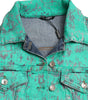 Dolce & Gabbana Green Cotton Tie Dye Cropped Cropped Denim Jacket