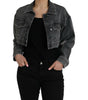 Dolce & Gabbana Dark Gray Cotton Stretch Cropped Denim Jacket