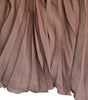 Dolce & Gabbana Brown Polyester Pleated High Waist Midi Skirt