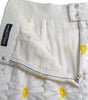Dolce & Gabbana White Floral Pencil Straight Lace Skirt