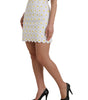 Dolce & Gabbana White Floral A-line Mini Skirt