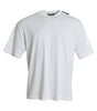 Balenciaga Off White Cotton Jersey Round Neck T-shirt