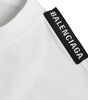 Balenciaga Off White Cotton Jersey Round Neck T-shirt